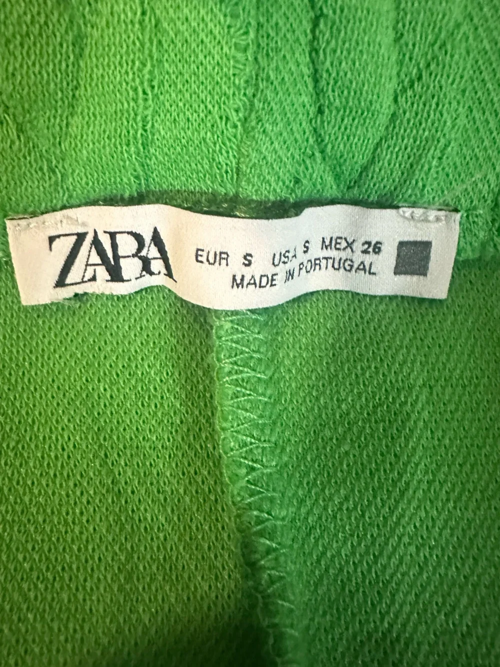 NWOT Zara Women's Green Cable-Knit Mini Skirt